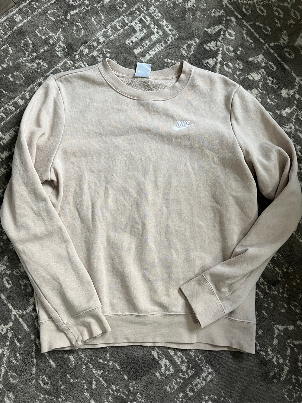 Nike Woman Crewneck Sweatshirt in Light Beige
